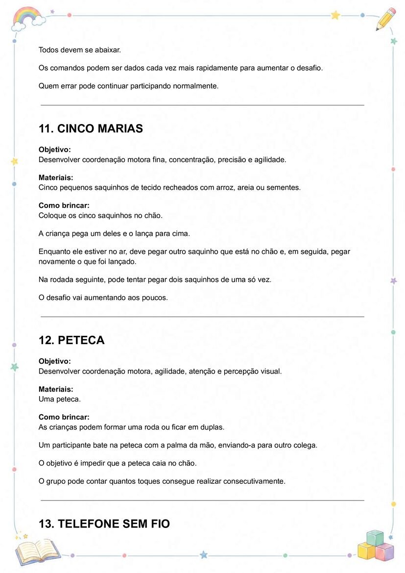 Brincadeiras folclórias para imprimir para crianças ensino fundamental página 7